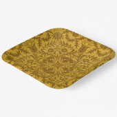 Ornate gold floral pattern with symmetrical papieren bordje (Gebogen)