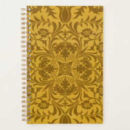 Ornate gold floral pattern with symmetrical planner