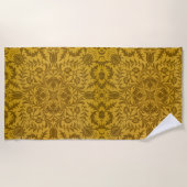 Ornate gold floral pattern with symmetrical strandlaken (Voorkant)