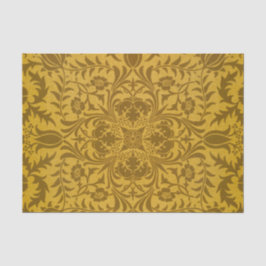 Ornate gold floral pattern with symmetrical tissuepapier