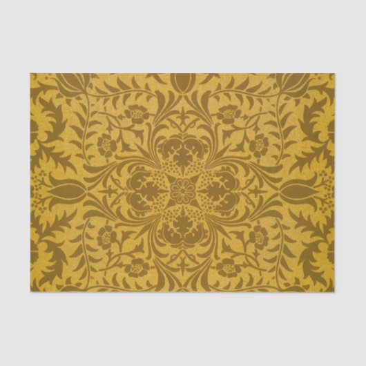 Ornate gold floral pattern with symmetrical tissuepapier (Voorkant)