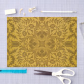 Ornate gold floral pattern with symmetrical tissuepapier (Craft)