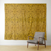 Ornate gold floral pattern with symmetrical wandkleed (In Situ (horizontaal))