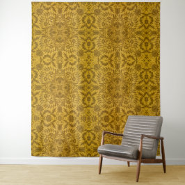 Ornate gold floral pattern with symmetrical wandkleed