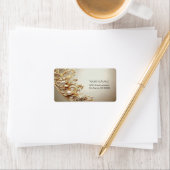 Ornate Gold Flourish Address Label (Insitu)