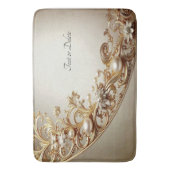 Ornate Gold Flourish Bath Mat (Voorkant Verticaal)