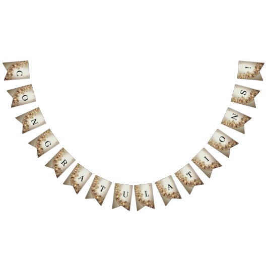 Ornate Gold Flourish Bunting Flag Vlaggetjes (Alle)