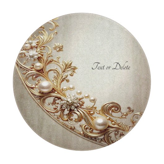 Ornate Gold Flourish Cutting Board Snijplank (Voorkant)