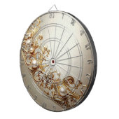 Ornate Gold Flourish Dartboard Dartbord (Voorkant Rechts)