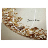 Ornate Gold Flourish Gift Bag Groot Cadeauzakje (Voorkant)