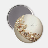 Ornate Gold Flourish Magnet (Voorkant / Achterkant)