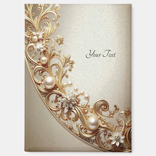 Ornate Gold Flourish Magnet (Voorkant)