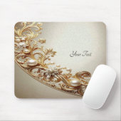 Ornate Gold Flourish Mousepad Muismat (Met muis)