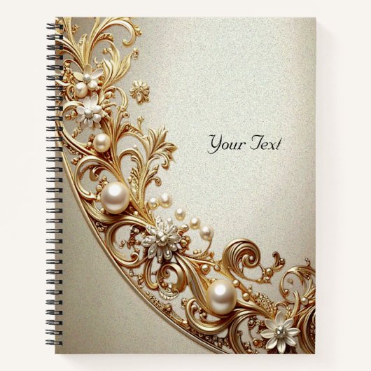 Ornate Gold Flourish Notebook Notitieboek (Voorkant)