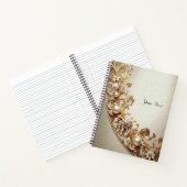 Ornate Gold Flourish Notebook Notitieboek (Binnen)