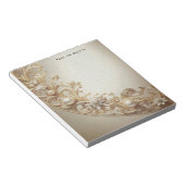 Ornate Gold Flourish Notepad Notitieblok (Schuin)