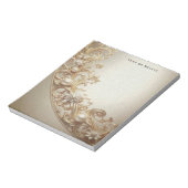 Ornate Gold Flourish Notepad Notitieblok (Linkerzijde)