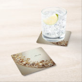 Ornate Gold Flourish Paper Coaster Kartonnen Onderzetters (Insitu)