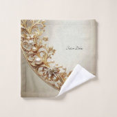 Ornate Gold Flourish Towel Set Bad Handdoek (Wasdoekje)