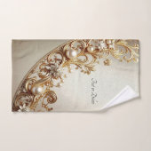 Ornate Gold Flourish Towel Set Bad Handdoek (Handdoek)