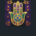 Ornate Gold Third Eye Hamsa Canvas Afdruk<br><div class="desc">Whether worn as a piece of jewelry, displayed as an art piece, or used as a decorative element, the Hamsa with the third eye serves as a powerful reminder of the importance of spiritual growth, insight, and protection. It encourages individuals to open their minds and hearts to the unseen realms...</div>