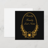 Ornate Gold Wreath Invitation with Custom Text Des (Voorkant / Achterkant)