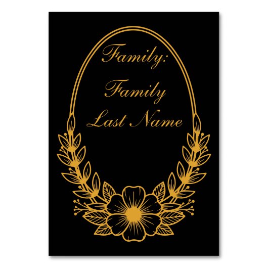 Ornate Gold Wreath Invitation with Custom Text Des Kaart (Voorkant)