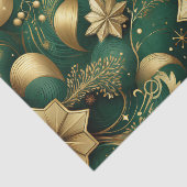 ORNATE GREEN & GOLD CHRISTMAS SWIRLS TISSUEPAPIER (Detail)