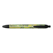 Ornate Green Paisley Pattern Monogram Zwarte Inkt Pen (Achterkant)