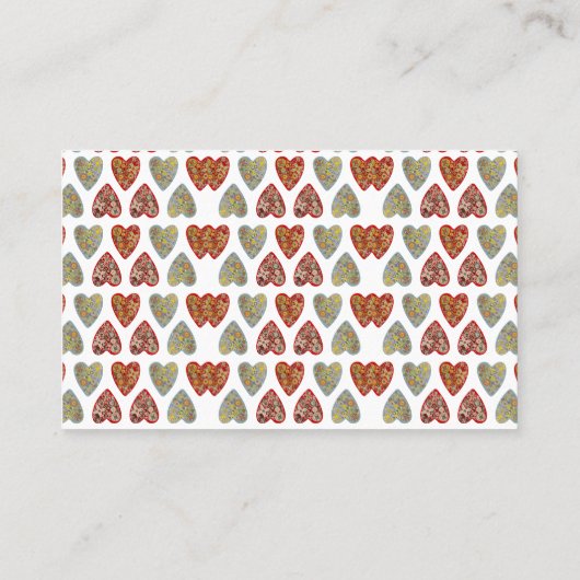 Ornate Hartpatroon Visitekaartje (Achterkant)