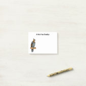 Ornate hawk eagle bird cartoon illustration post-it® notes (Op bureau)
