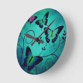 Ornate Jewel Butterflies Ronde Klok (Hoek)