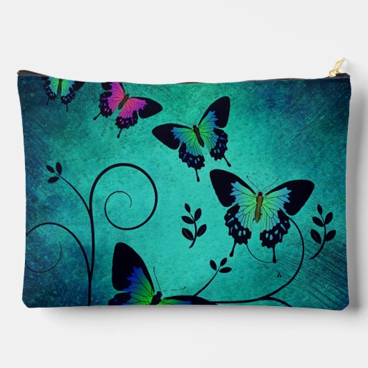 Ornate Jewel Butterflies Teal Etui (Achterkant)