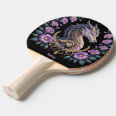 Ornate Lavender Dragon Personalized Tafeltennisbatje (Voorkant Gekanteld)