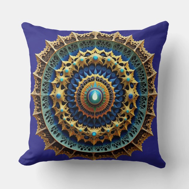 Ornate Mandala Boho Decor 2 Kussen (Voorkant)