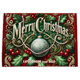 Ornate Merry Christmas Tree Groot Cadeauzakje