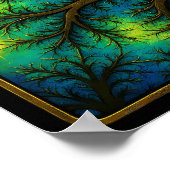 Ornate Metal Overlay Fractal Seamless Wallpaper Poster (Hoek)