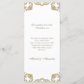 Ornate Monogram Baroque Christian Wedding Menu (Achterkant)