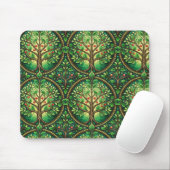 Ornate mousepad design featuring a repeating  muismat (Met muis)