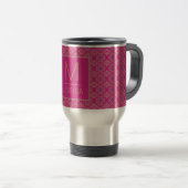 Ornate Pink Purple Geometric Pattern Personalised Reisbeker (Voorkant rechts)