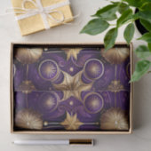 ORNATE PURPLE & GOLD CHRISTMAS FLOURISHES TISSUEPAPIER (Geschenk)