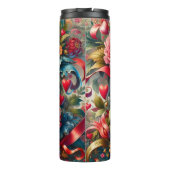 Ornate Red Heart Floral Thermosbeker (Achterkant)