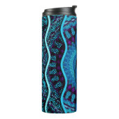 Ornate seamless texture background. Relief waves o Thermosbeker (Gedraaid links)