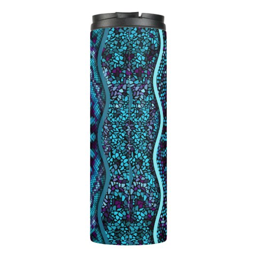 Ornate seamless texture background. Relief waves o Thermosbeker (Achterkant)