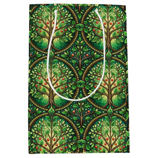 Ornate shopping bag featuring a repeating pattern medium cadeauzakje (Voorkant)