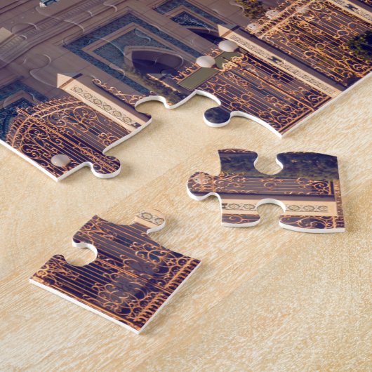 Ornate Uzbekistan Mosque Exterior Jigsaw Puzzle Legpuzzel (Zijkant)
