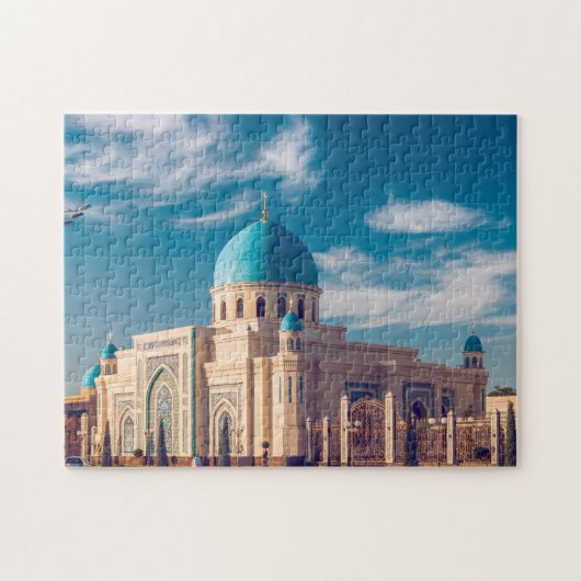 Ornate Uzbekistan Mosque Exterior Jigsaw Puzzle Legpuzzel (Horizontaal)