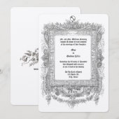 Ornate Victorian Era Scroll Frame Border Wedding Kaart (Voorkant / Achterkant)