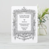 Ornate Victorian Era Scroll Frame Border Wedding Kaart (Staand voorkant)