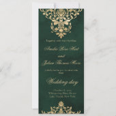 Ornate Victorian Green and gold Wedding Prorgam (Voorkant)